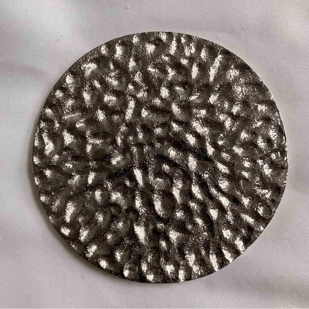 Silver Textured Coaster Set (4) - Picture 3 of 4
